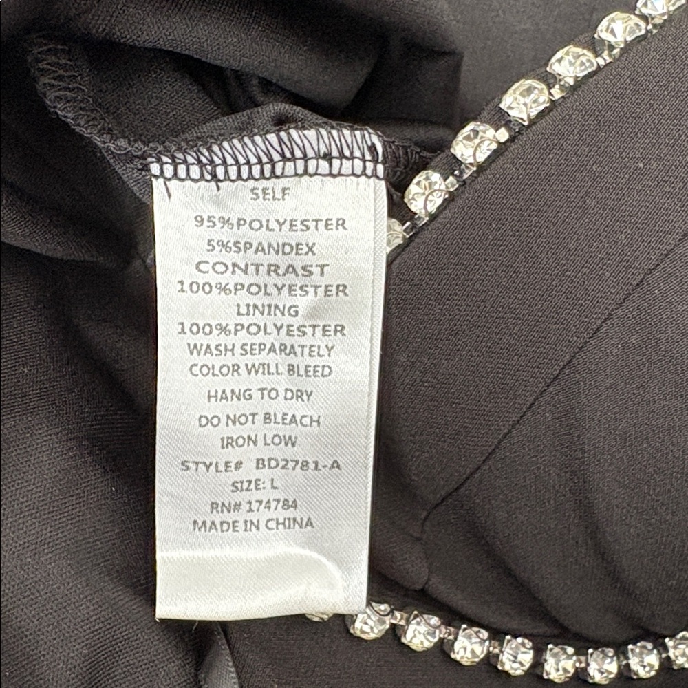 BLITHE LA black strapless tulle dress with rhinestones - Picture 9 of 12
